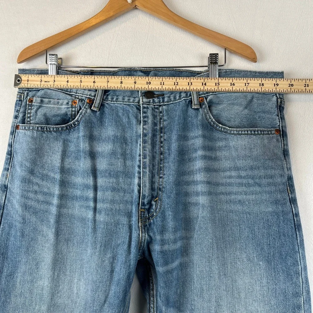 Levis 505 Jeans Mens 40x30 Regular Fit Light Wash Denim Pants‎ Classic